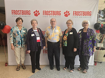 A group of alumni at an event